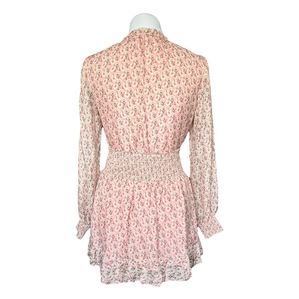 INTERMIX Floral Silk Pink Ruffled Tie Front Skirt Set Women’s Petite - Picture 3 of 10